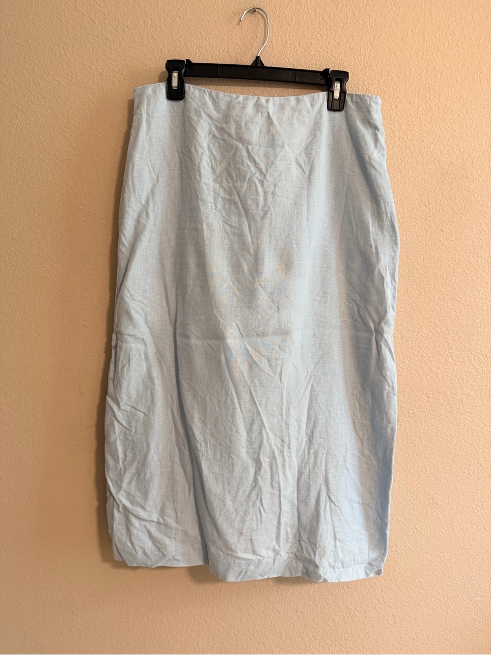 Abercrombie & Fitch Linen Collection Light Blue Midi Skirt